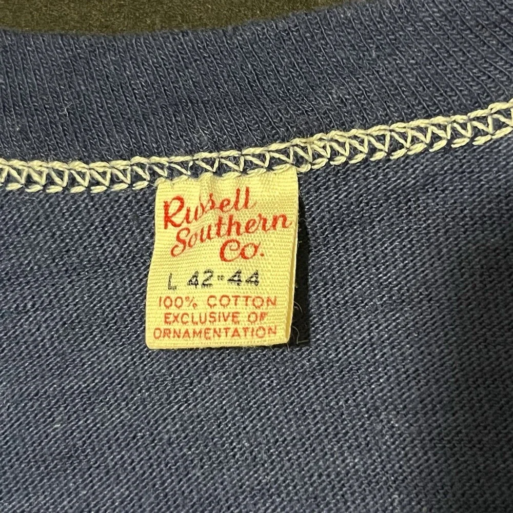 Russell Southern Co 1950s Shirt Vintage Cotton 1960s Jersey McCoy Pistol Team